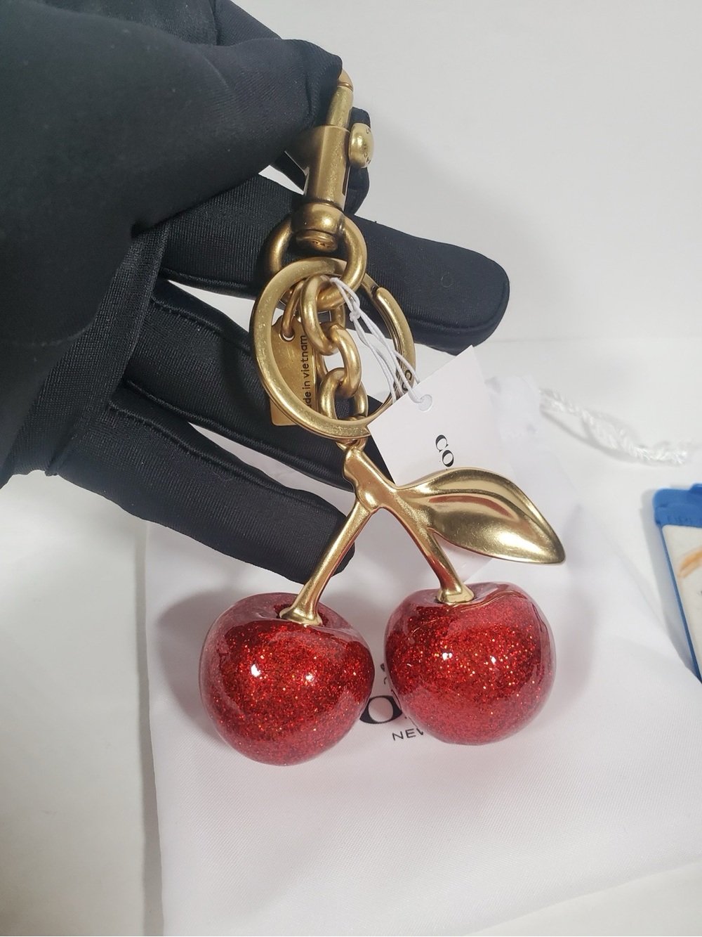 Coach cherry charm NWT